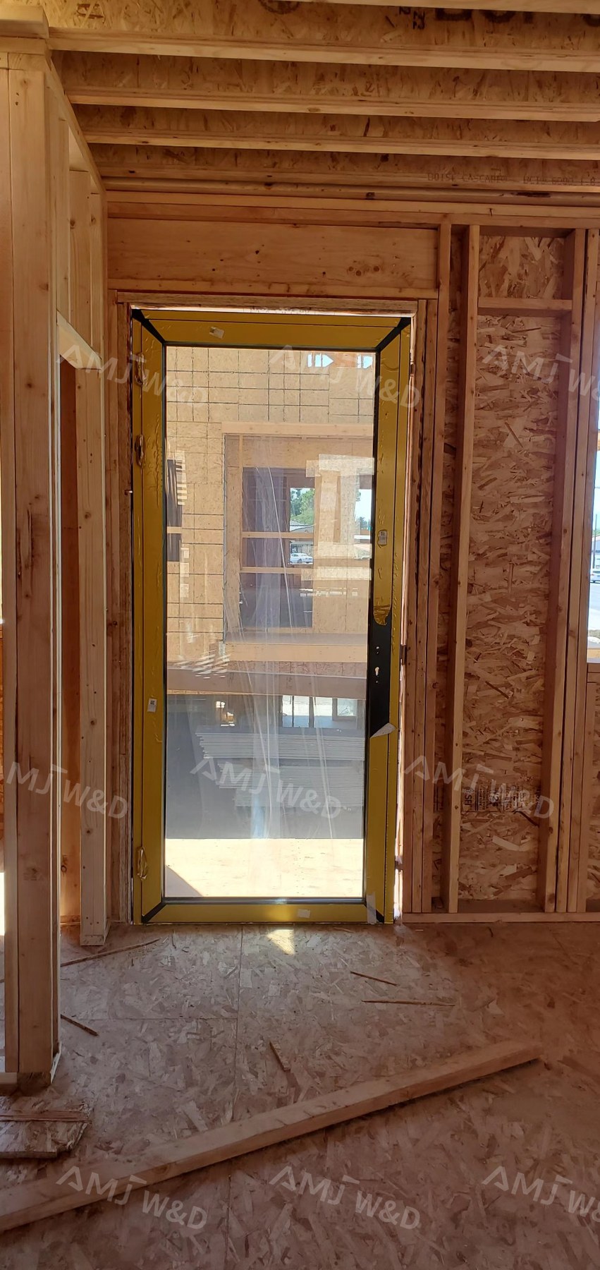 AMJ aluminum patio door installed on residential townhouse project