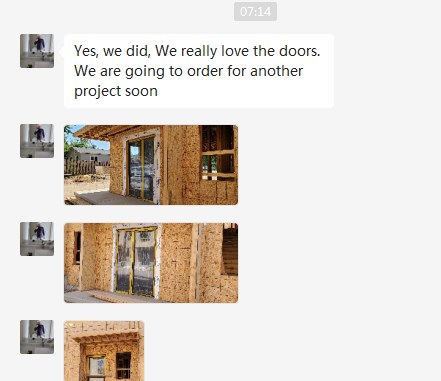 Client feedback for AMJ aluminum doors project