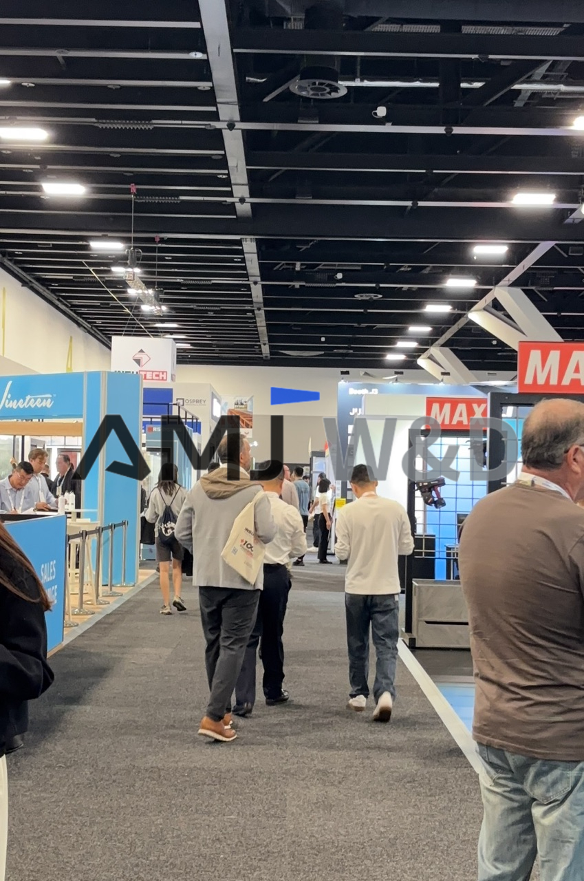 AMJ aluminum window booth at Sydney building exhibition