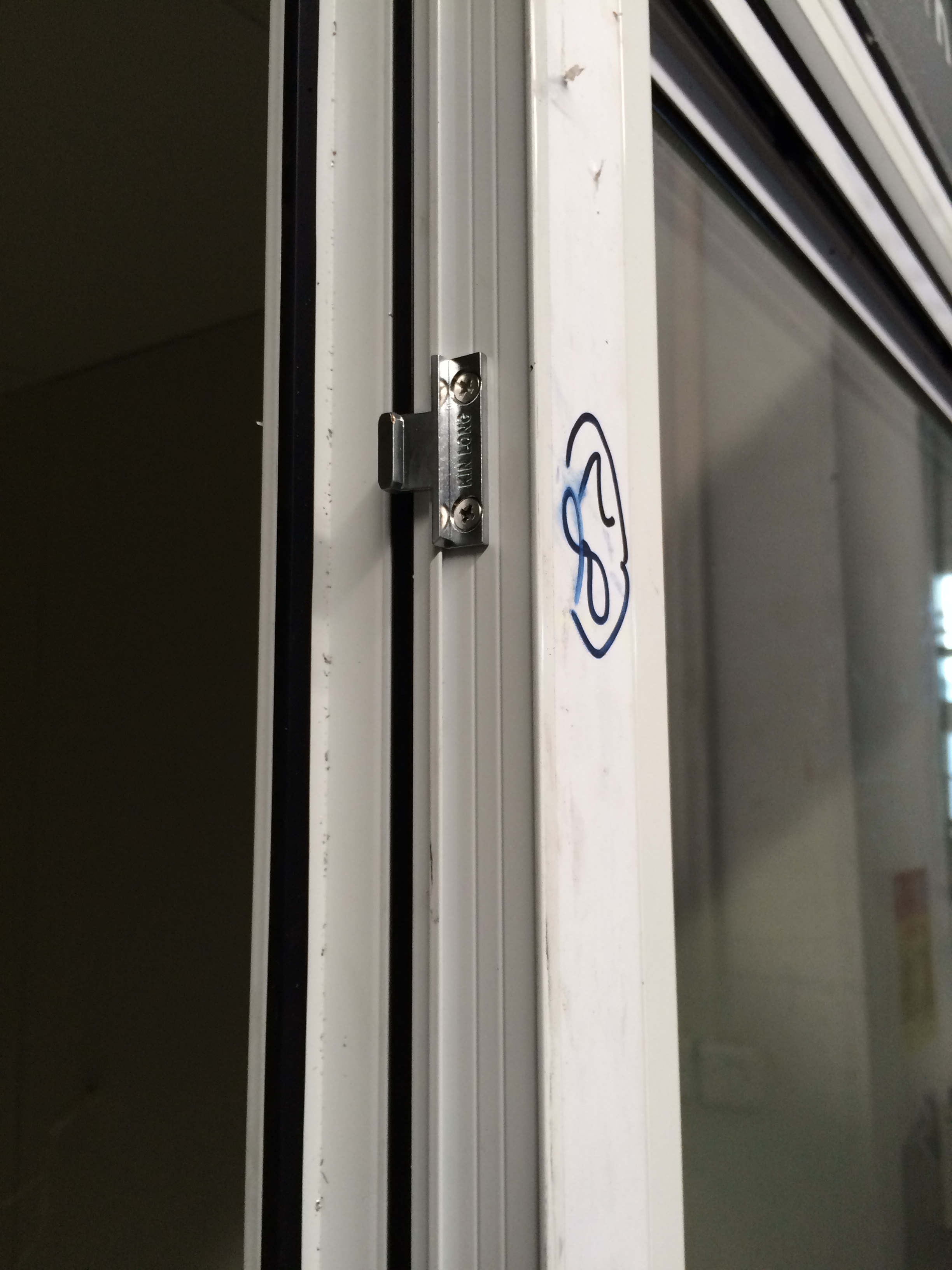 AMJ aluminum door lock and hardware detail for modular building project