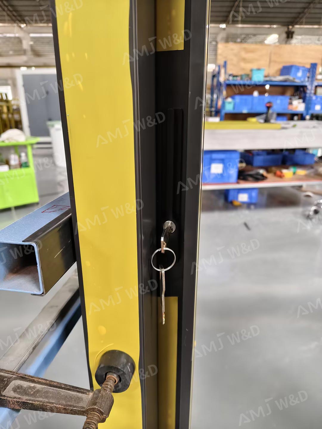 AMJ154T slim frame aluminum sliding door detail