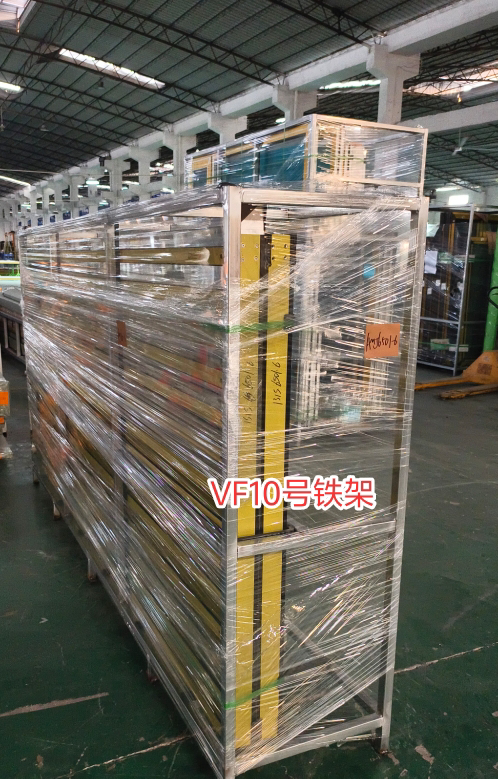 Aluminum windows and doors packed on pallets for export shipping