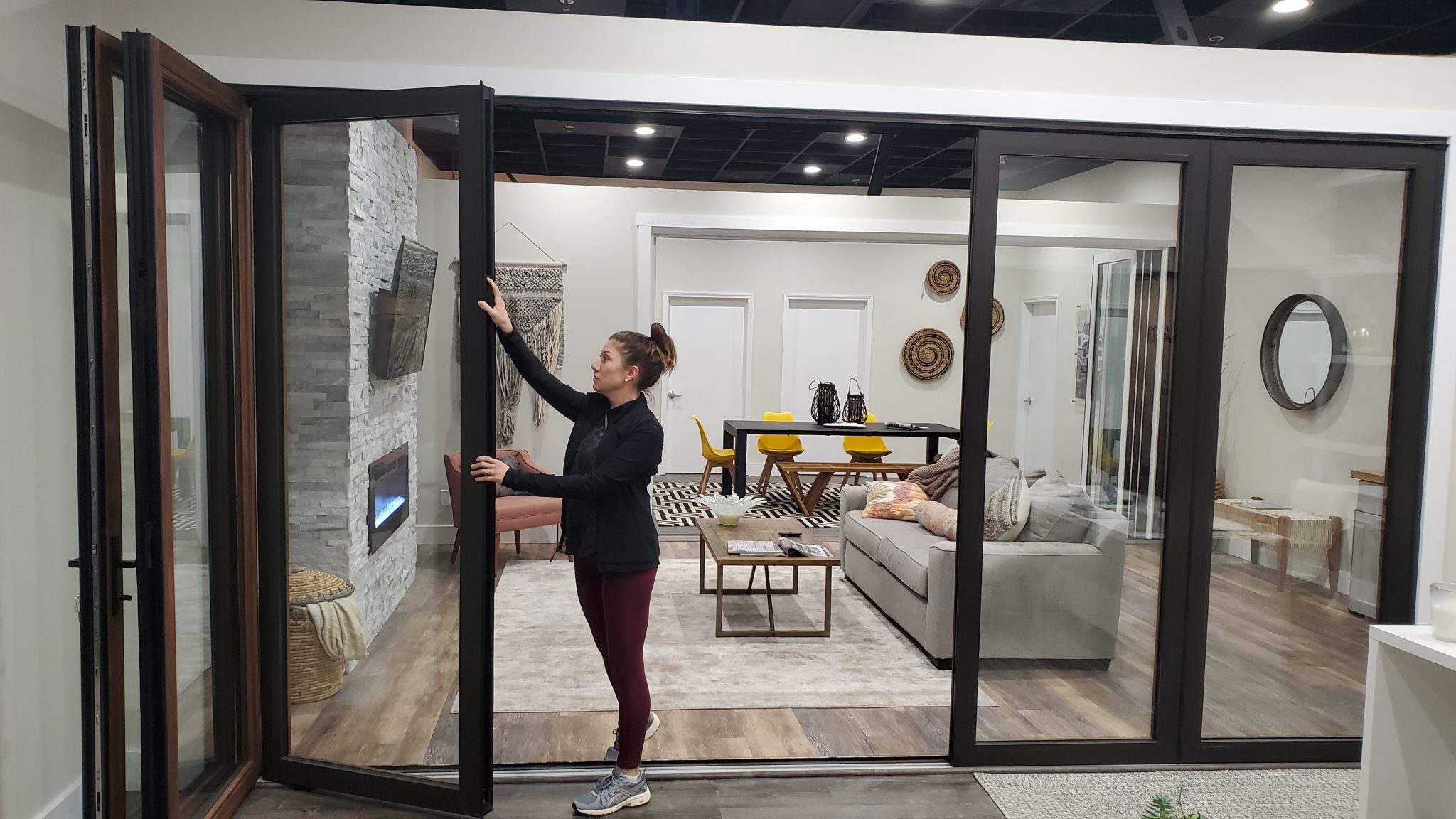 Builder measuring door height, frame size and rough opening before installation