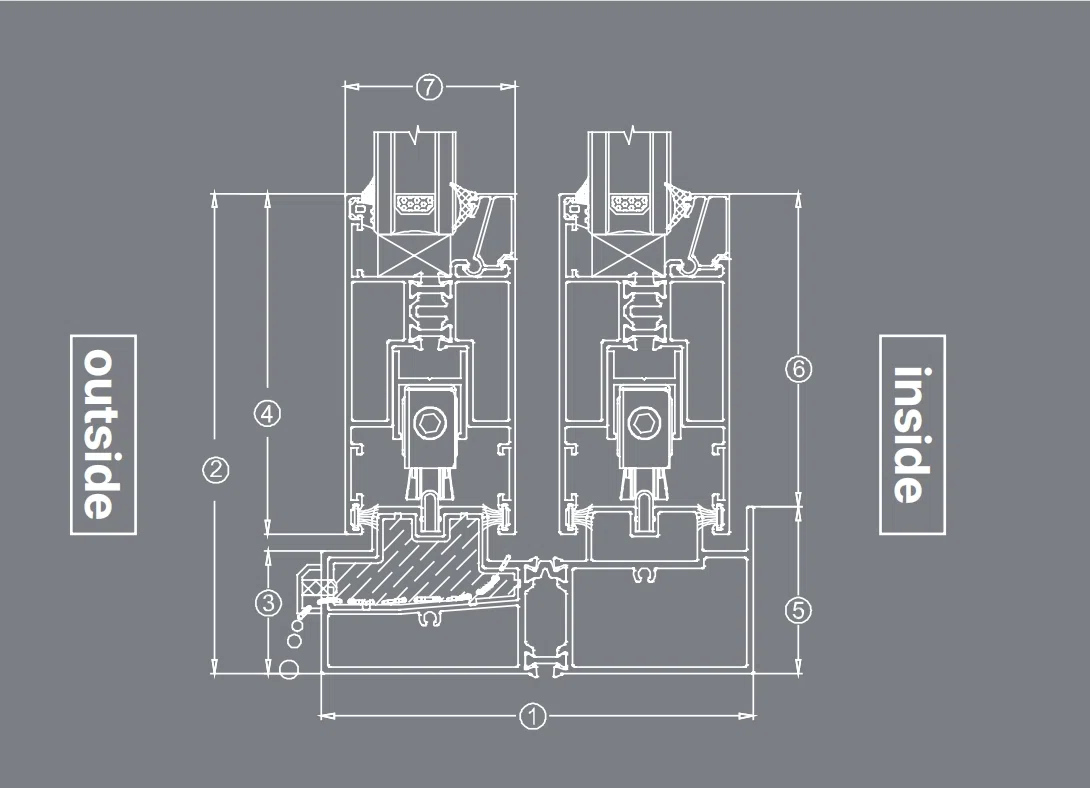AMJ 127T Series Sliding Door