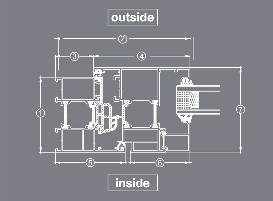 AMJ 67T Series Casement Door