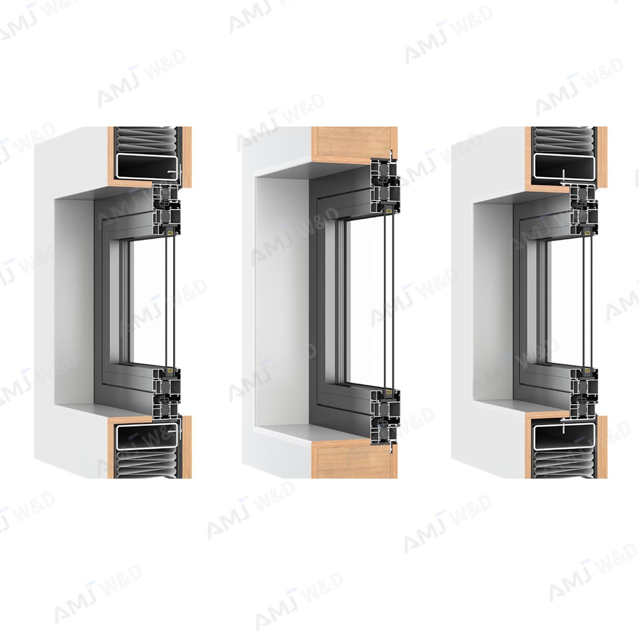 AMJ 67T Thermal Break Aluminum Casement Window