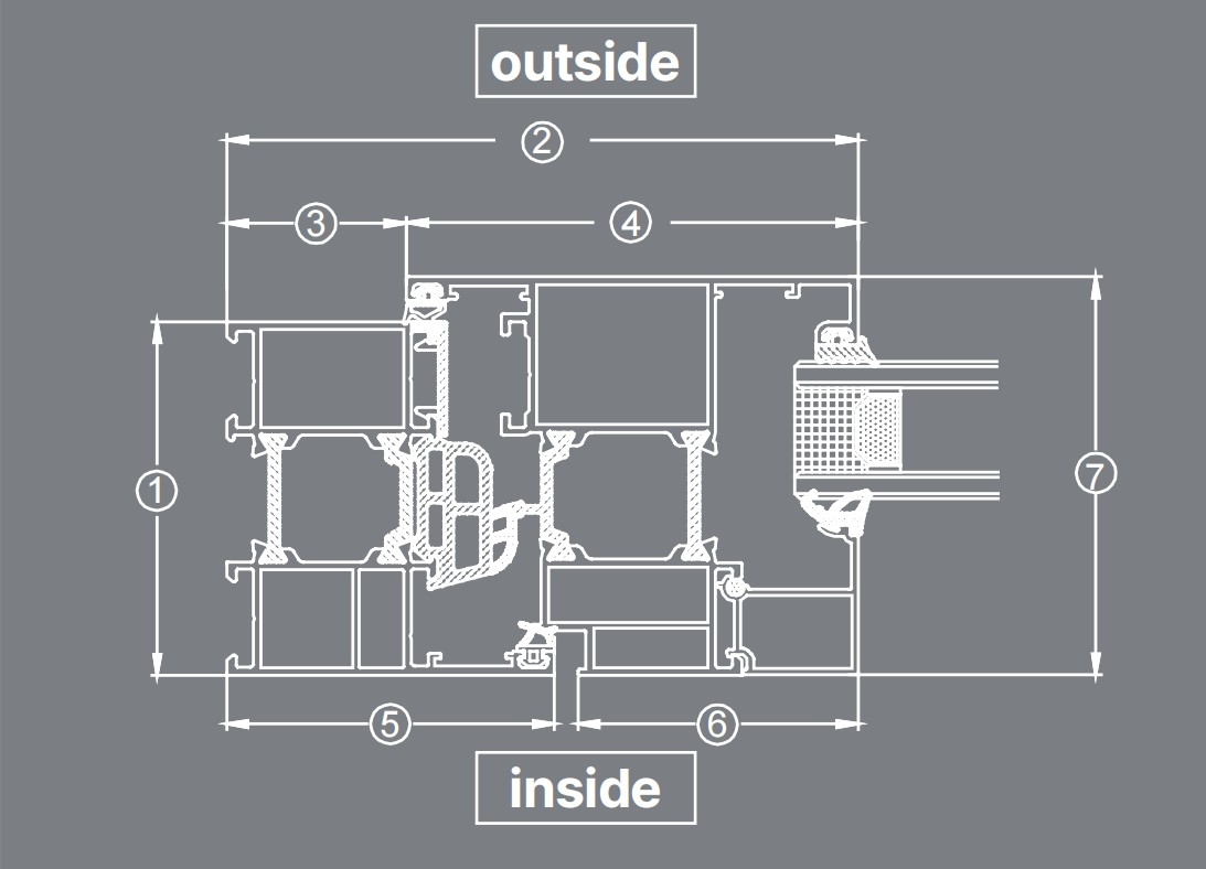 AMJ 67T Thermal Break Aluminum Casement Window