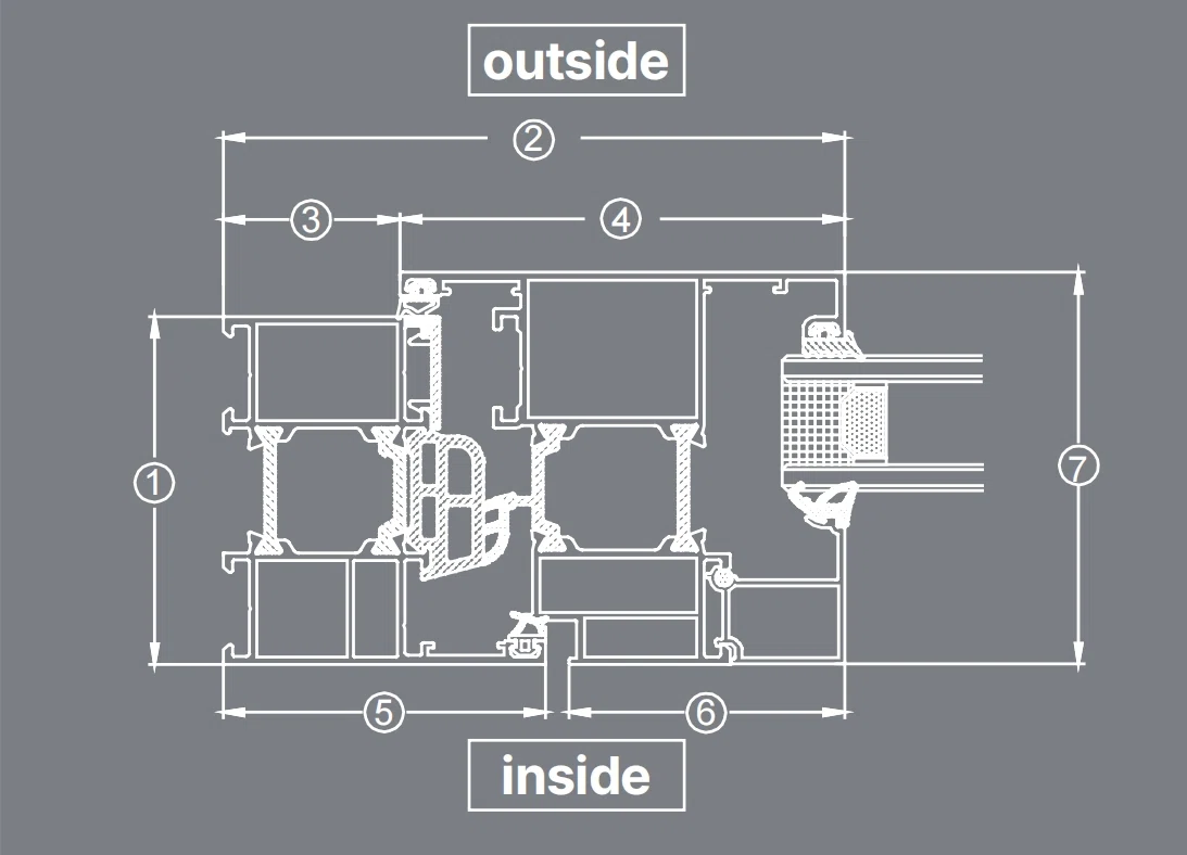 AMJ 67T Series Casement Window