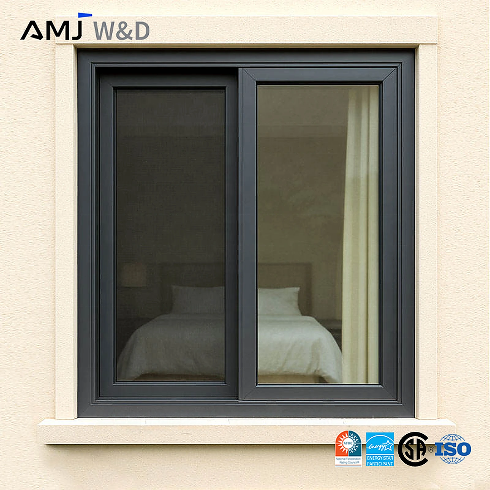 Heavy-Duty Two-Track Aluminum Sliding Window