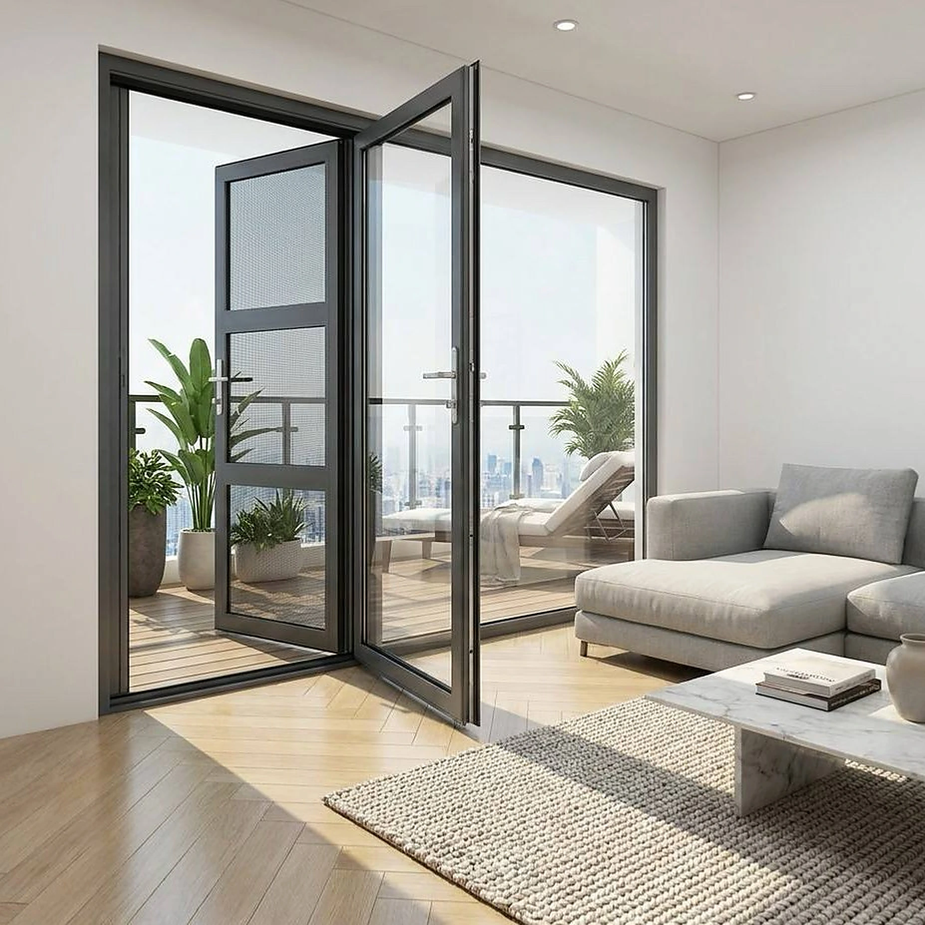 Screen-Ready Thermal Break Aluminum Hinged Door
