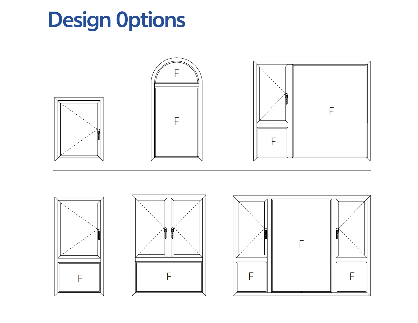 Standard Thermal Break Aluminum Casement Window