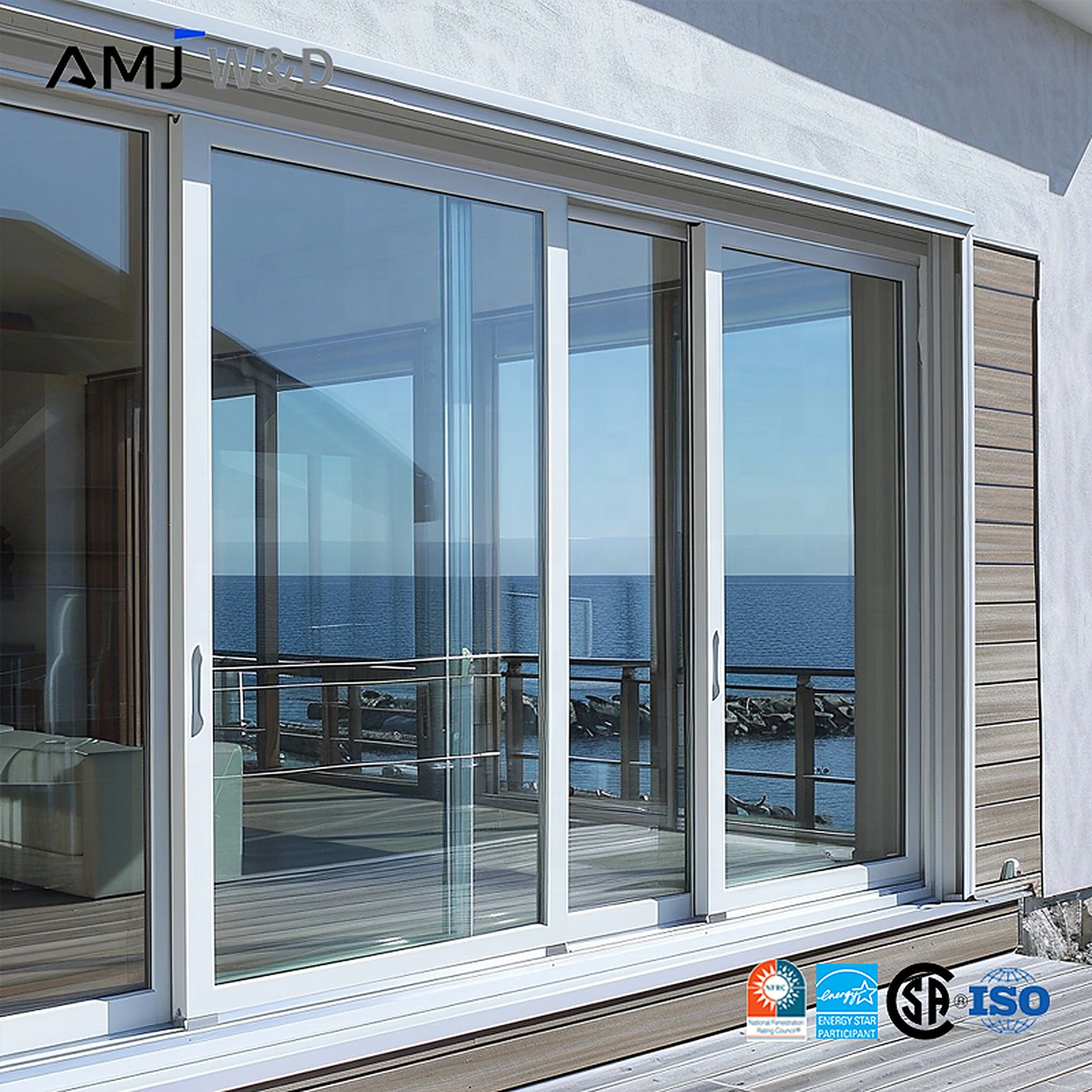 Three-Track Aluminum Sliding Window