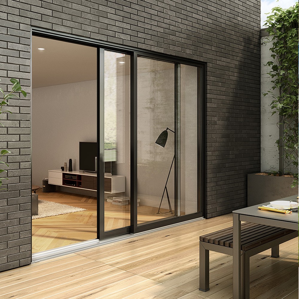 Two-Track Thermal Break Aluminum Sliding Door