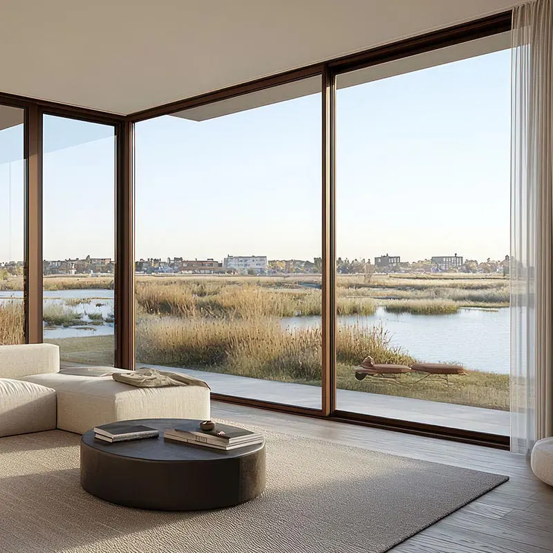 Ultra-Slim Panoramic Aluminum Sliding Door