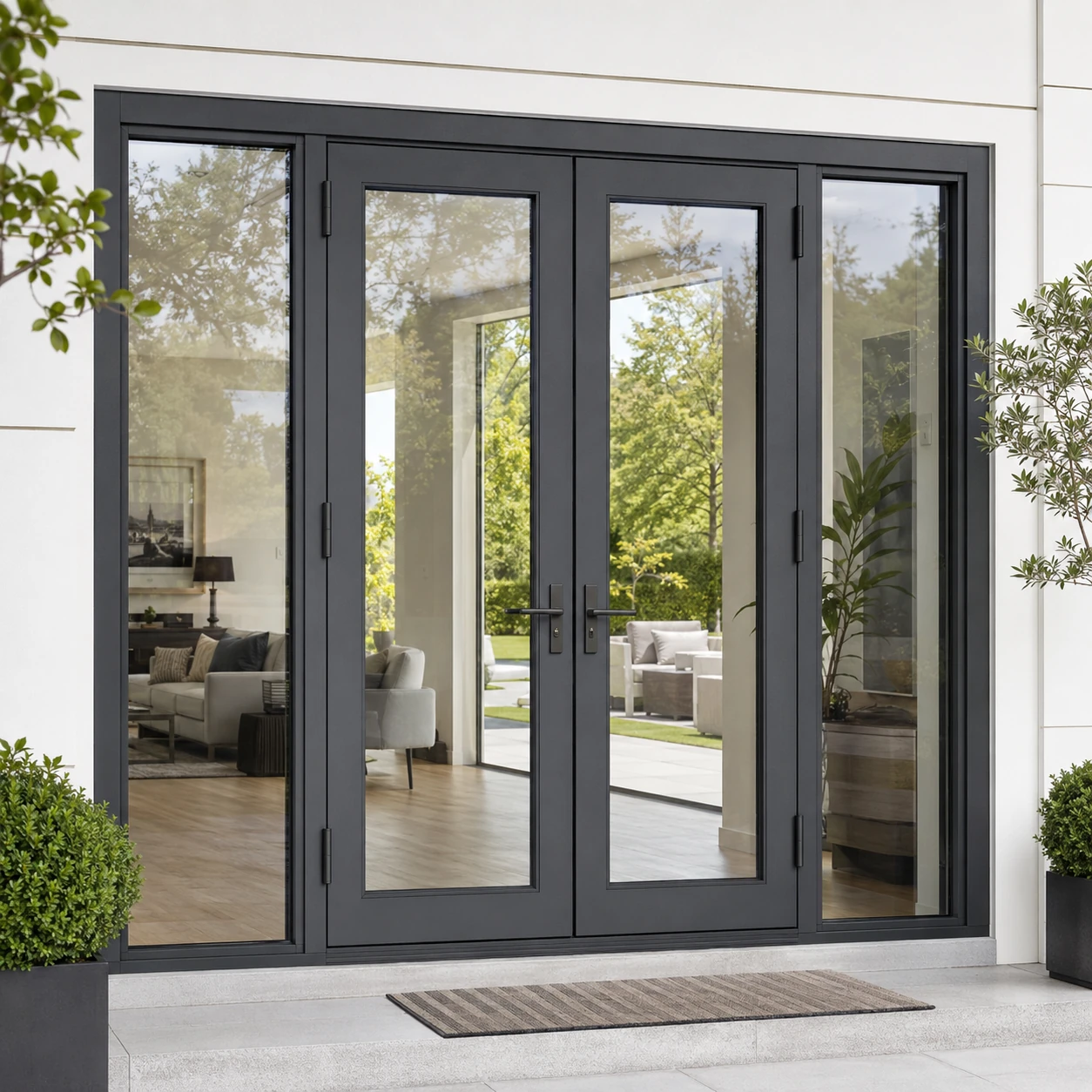 Wide-Frame Thermal Break Aluminum Hinged Door