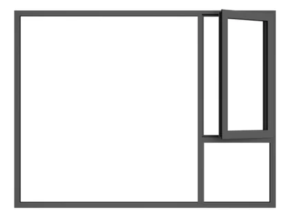 AMJ 67T Series Tilt & Turn Window product frame diagram