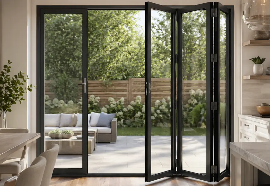 AMJ 68T Series Bi-fold Door installed in a North American residential interior
