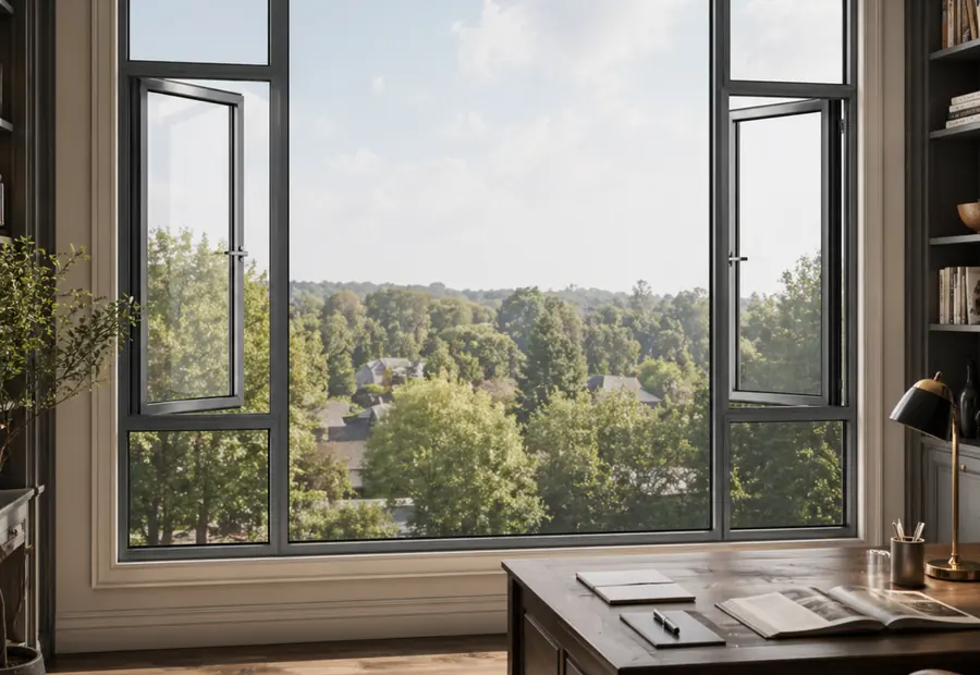AMJ 78T Series Casement Window installed in a North American residential interior